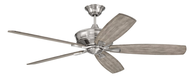 SNT60BNK5 - Santori 60 60" 5 Blade Indoor Outdoor Ceiling Fan with Light Kit - Brushed Nickel