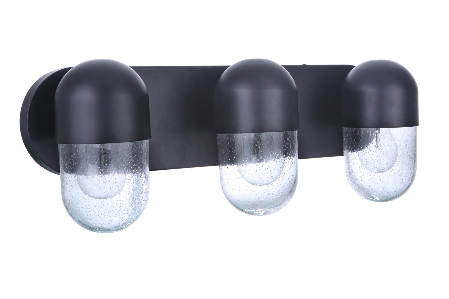 55003-FB - Pill 3 Light 22" Wide Vanity Light - Flat Black