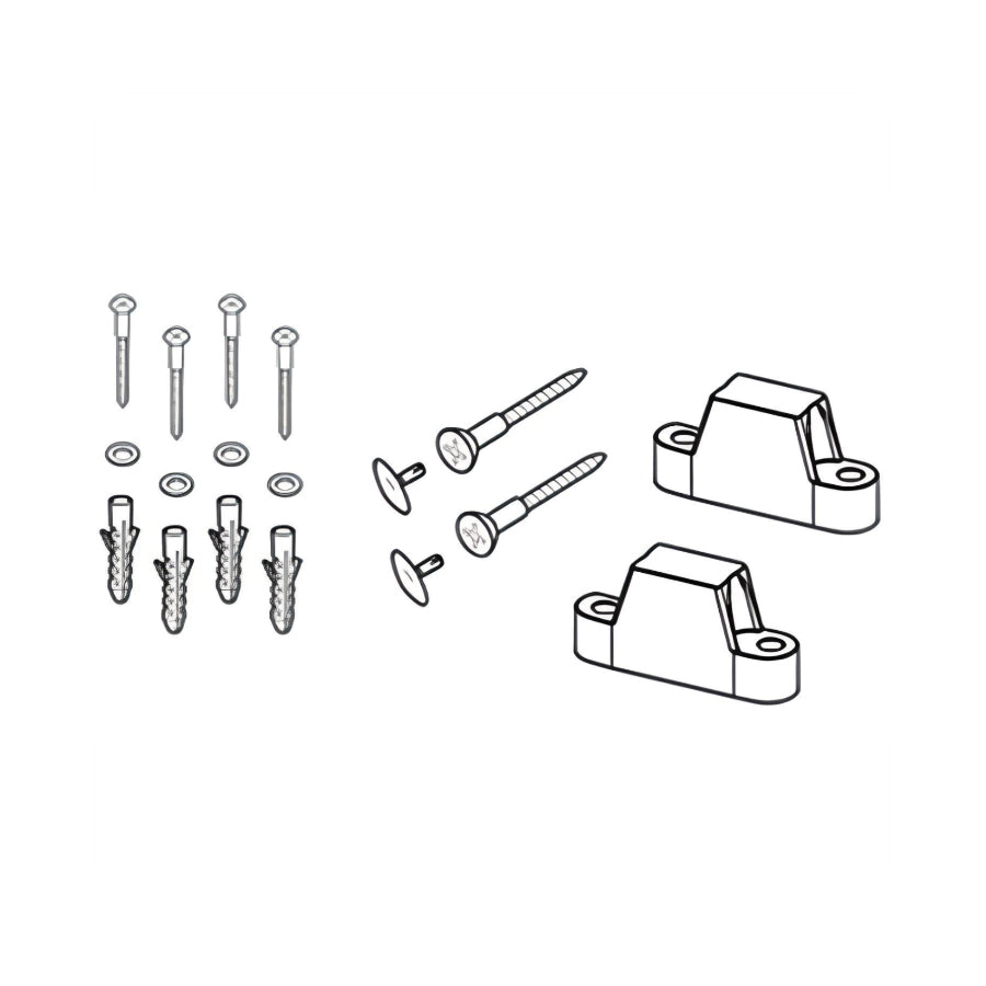THU742#01-A Toilet Mounting Hardware - Cotton White