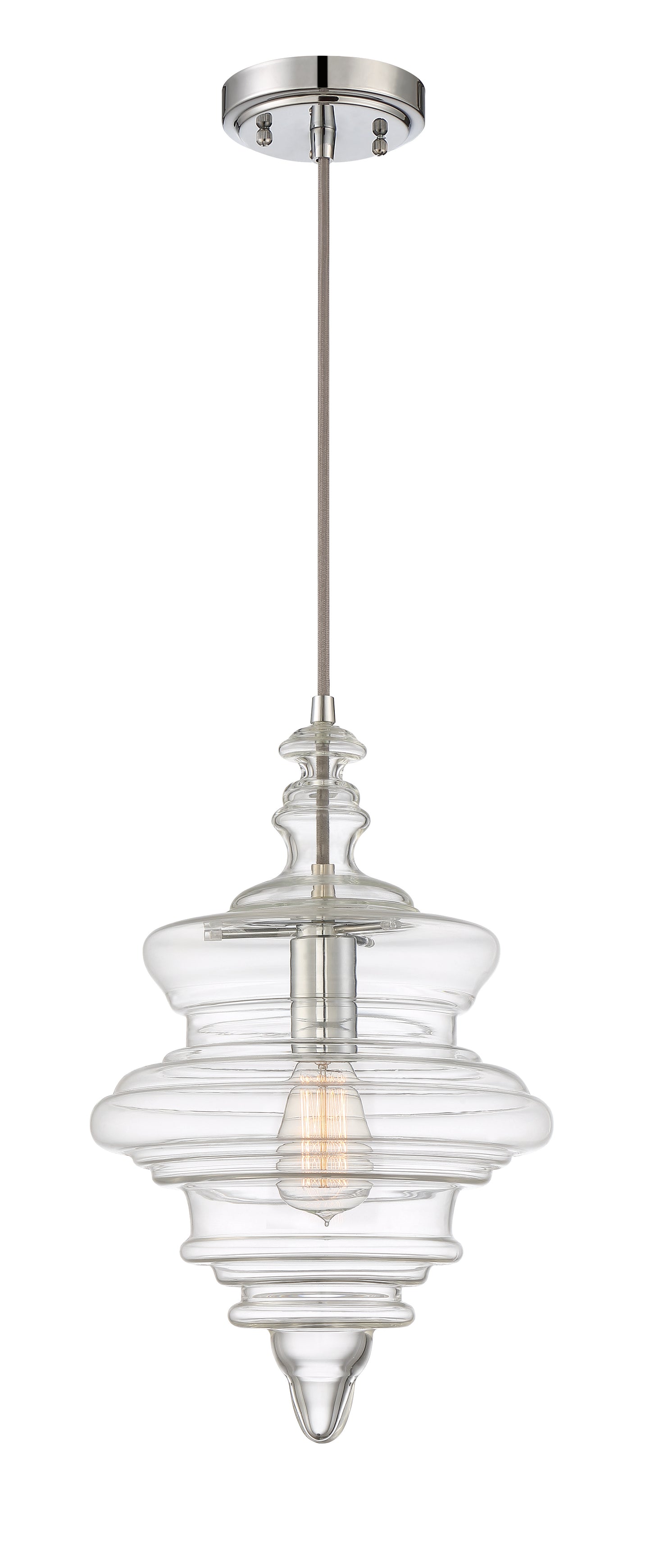 P600CH1 - Pendant 1 Light 10.5" Wide Mini Pendant - Chrome