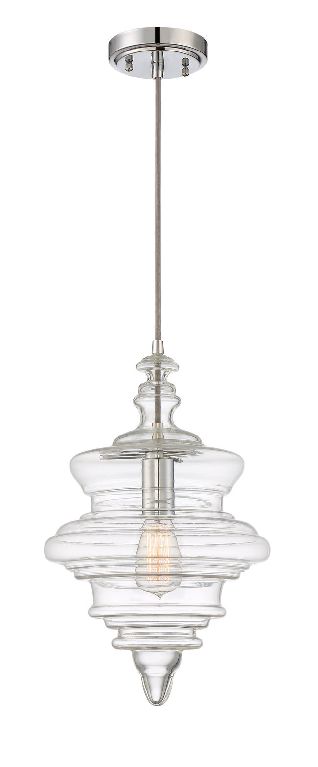 P600CH1 - Pendant 1 Light 10.5" Wide Mini Pendant - Chrome