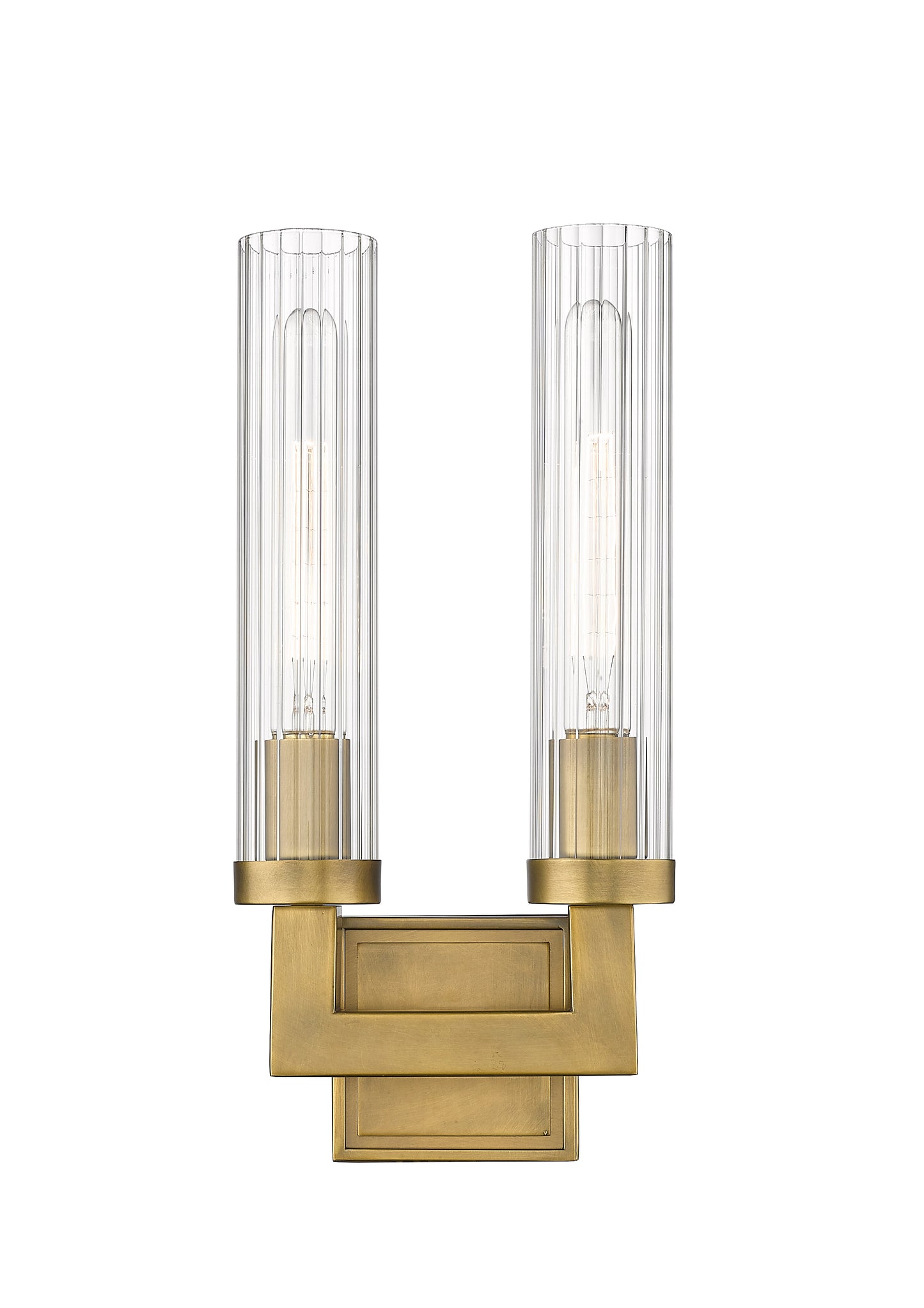 3031-2S-RB - Beau 2 Light Wall 17" Sconce - Rubbed Brass