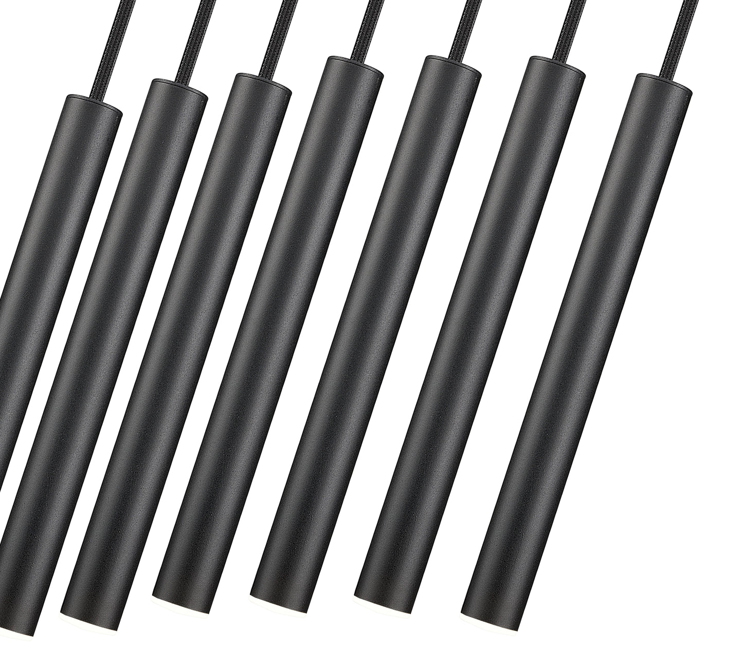 919MP12-7L-MB-LED - Forest 7 Light Linear 54" Chandelier - Matte Black