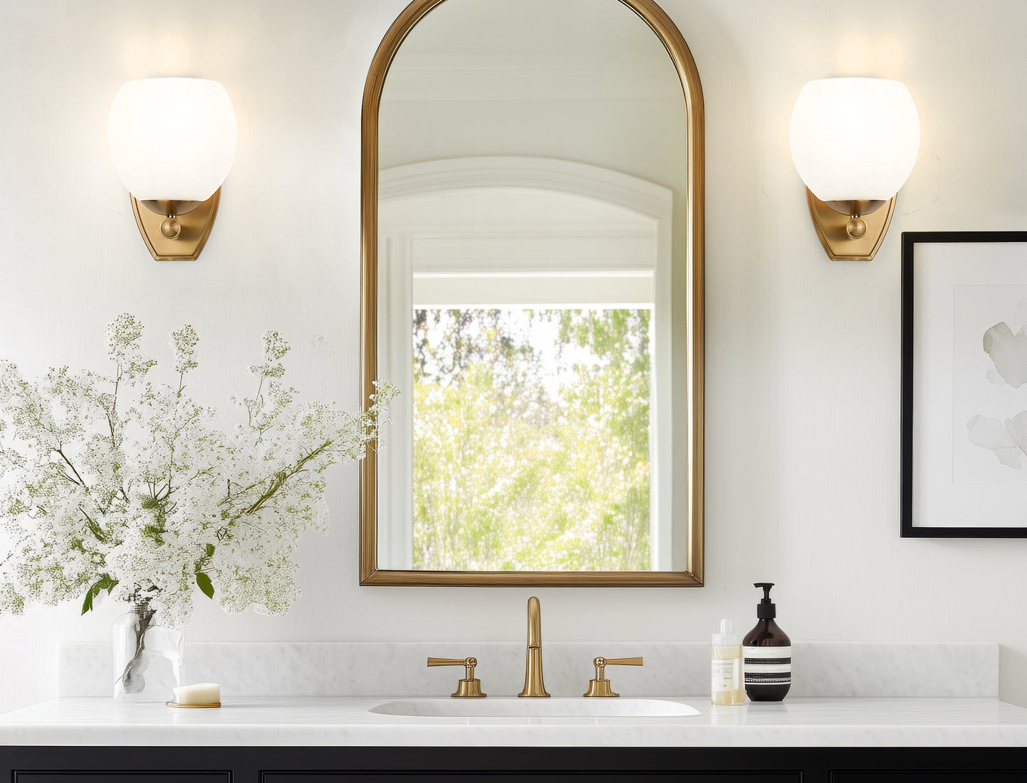 1963-1S-MGLD - Colette 1 Light Wall 9" Sconce - Modern Gold