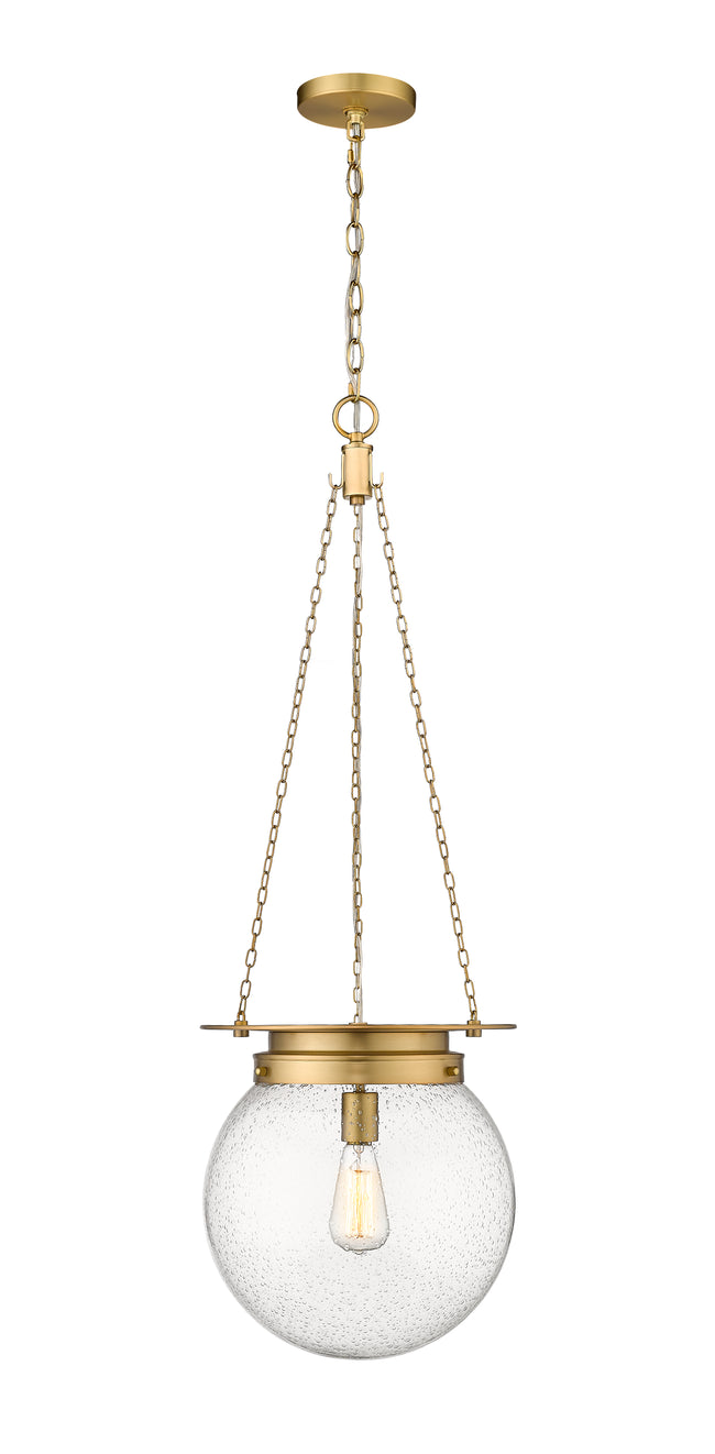 7506P13-HBR - Calhoun 1 Light 13" Pendant - Heritage Brass