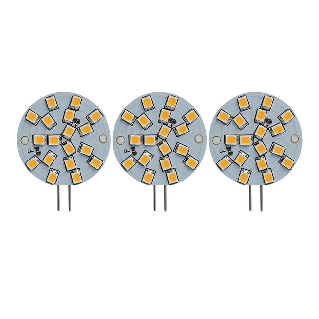770621 - WAFER LED G4 Base Light Bulb - 2.8 Watt - 3000K - 3 Pack