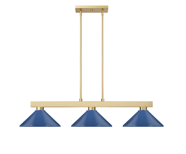 152MGLD-MNB - Cobalt 3 Light 50" Billiard - Modern Gold
