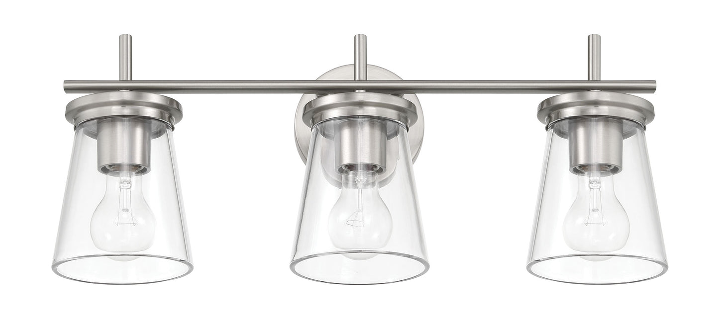 60403-BNK - Connell 3 Light 22" Wide Vanity Light - Brushed Nickel
