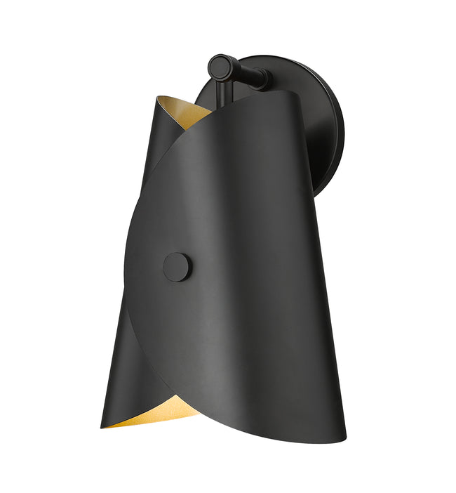 1951-1S-MB - Salone 1 Light Wall 12" Sconce - Matte Black