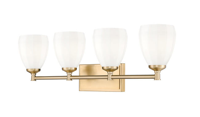 7004-4V-MGLD - Oren 4 Light 31" Vanity - Modern Gold