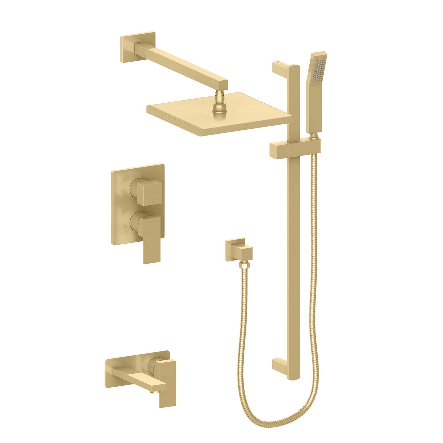 BLS-SHS16-CB - Bliss Rainfall Shower System with 16" Oversized Shower Head in Champagne Bronze