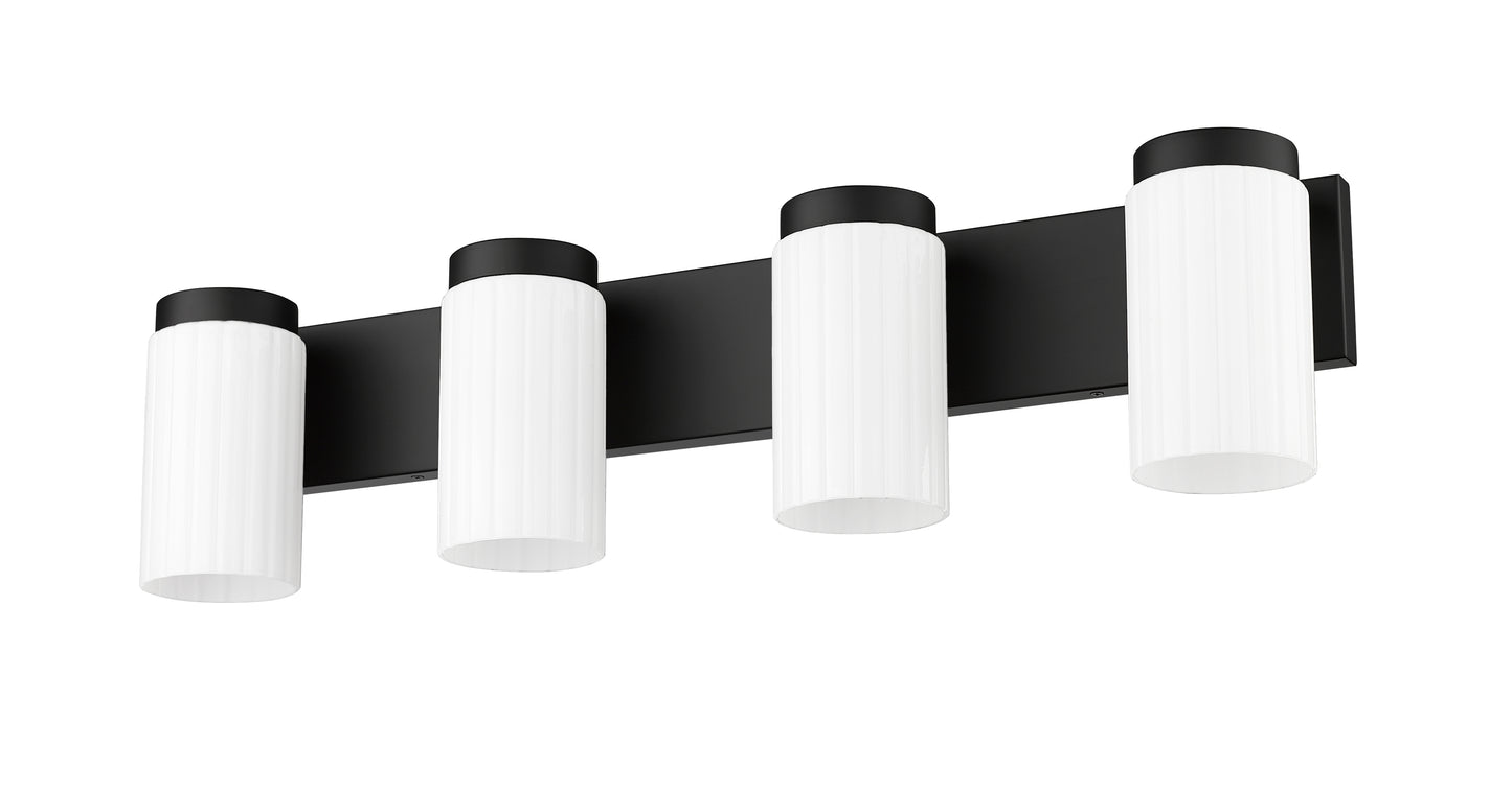 746-4V-MB - Burk 4 Light 30" Vanity - Matte Black