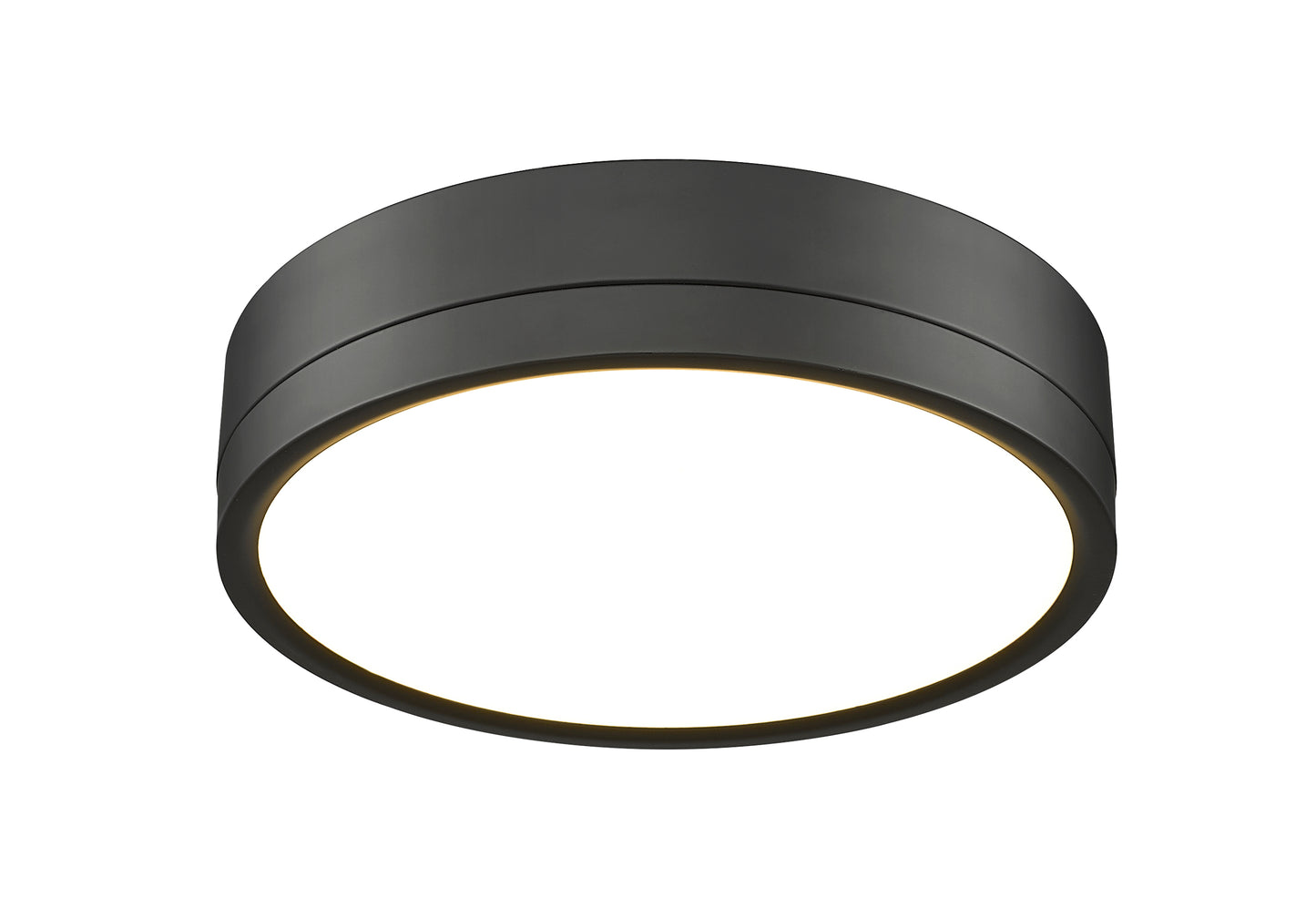 1006F12-MB-LED - Algar 1 Light Flush 12" Mount - Matte Black