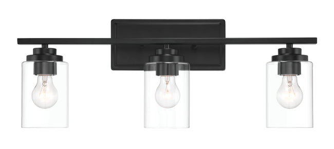 20425FB3 - Clark 3 Light 25" Wide Vanity Light - Flat Black