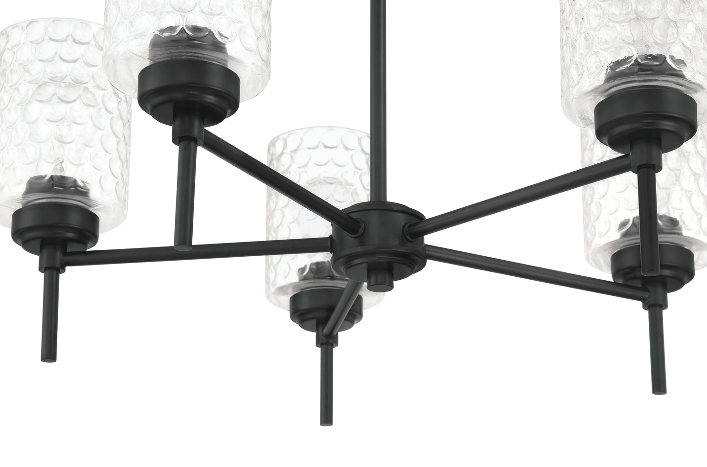 60525-FB - Claire 5 Light 24" Wide Chandelier - Flat Black