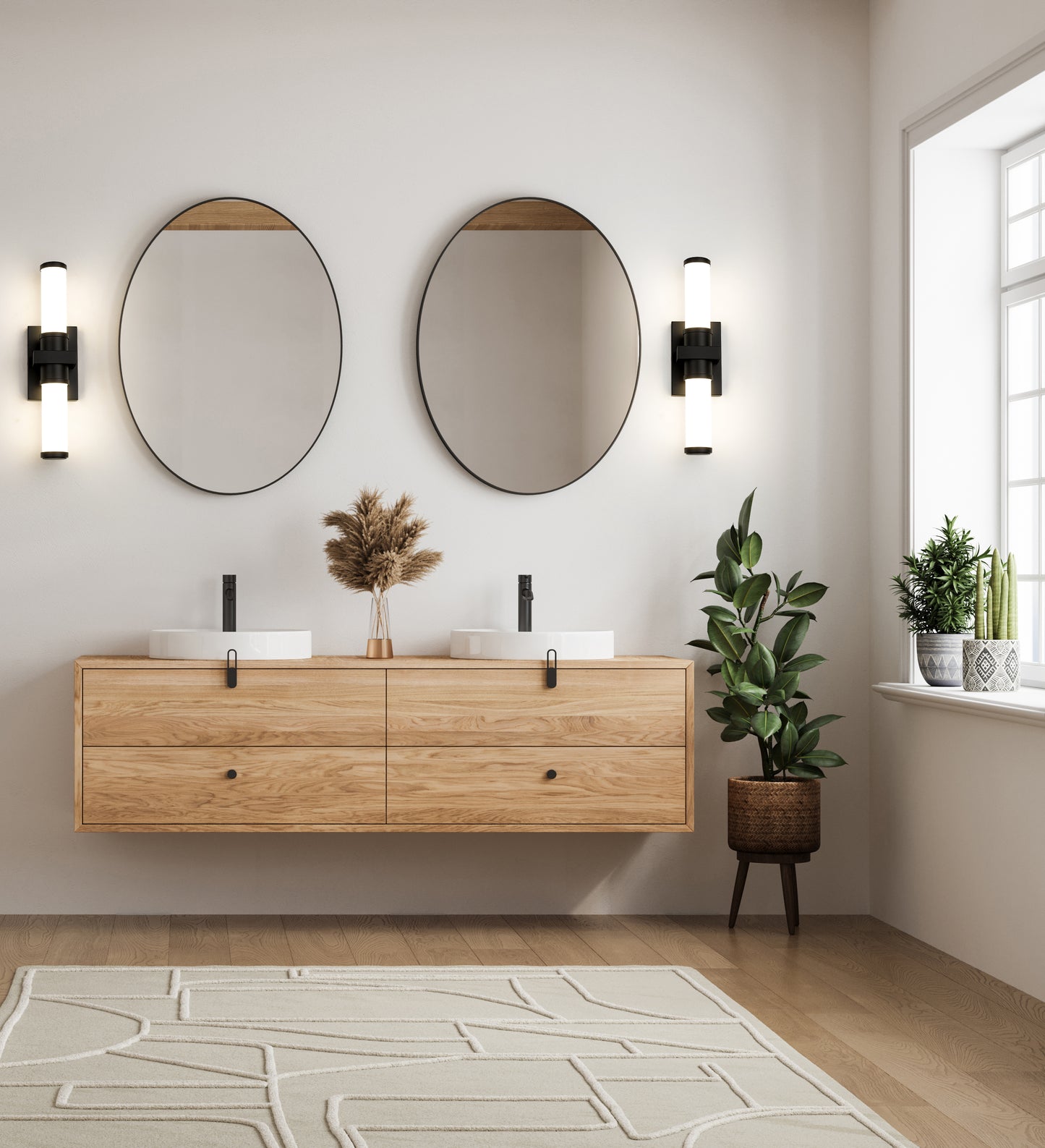1019-18W-MB-LED - Idris 1 Light 18" Vanity - Matte Black