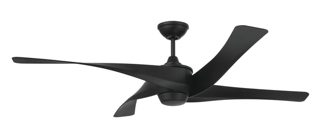 VNN58FB4 - Venn 58" Indoor/Outdoor Ceiling Fan 58" 4 Blade Indoor Outdoor Ceiling Fan with Light Kit - Flat Black