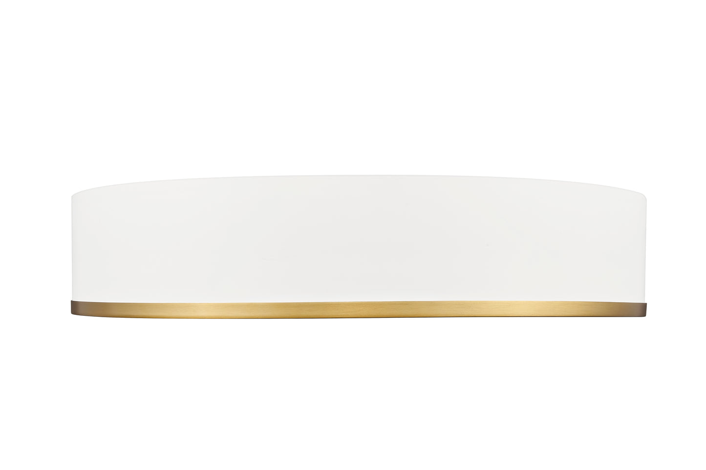 1018F20-MW-MGLD-LED - Bradley 1 Light Flush 20" Mount - Matte White / Modern Gold