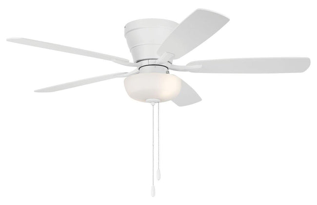 WHL52W5C1 - Wheeler 52 2-Light Bowl 52" 5 Blade Ceiling Fan with Light Kit - White