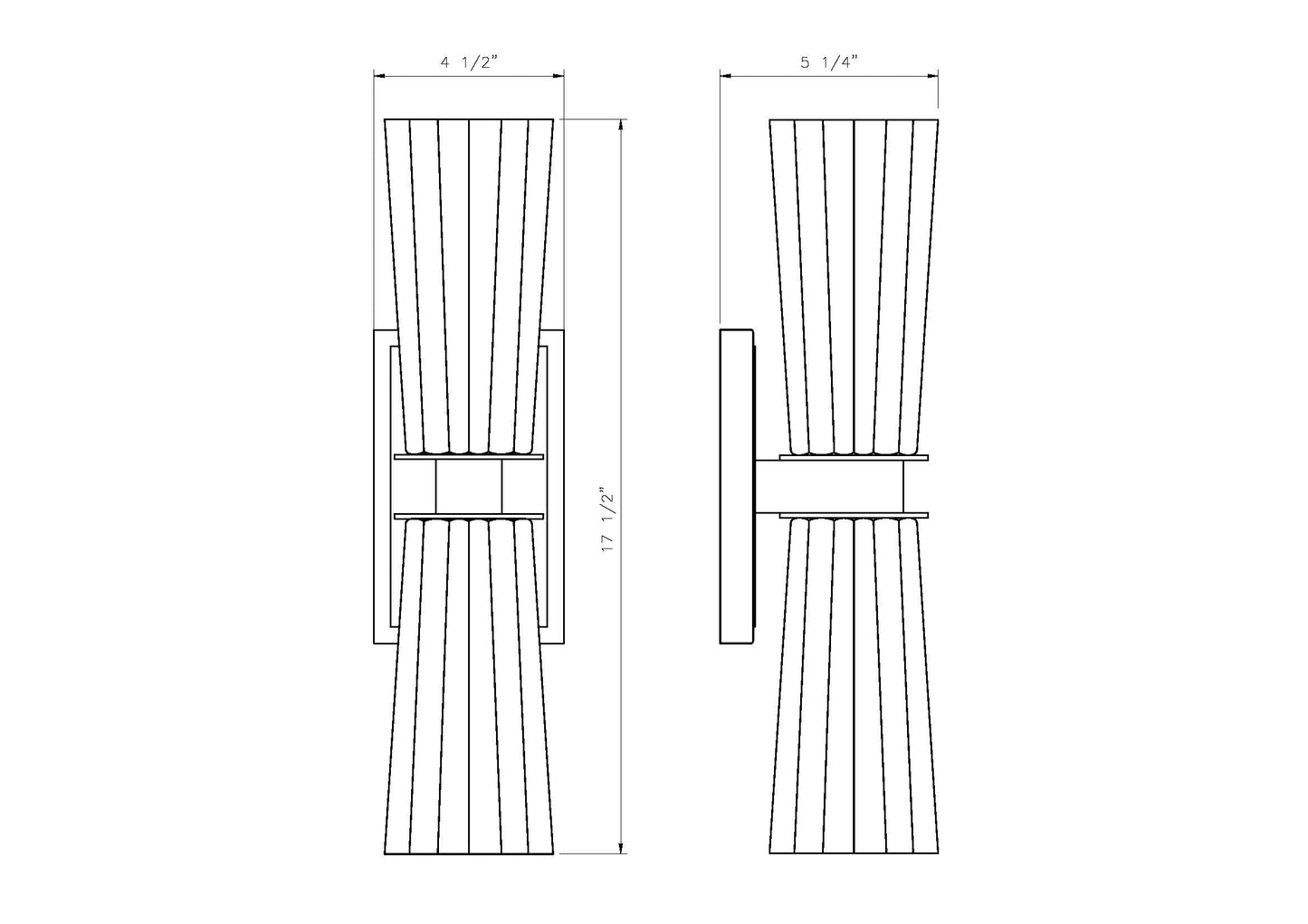 826-2S-MGLD - Titus 2 Light Wall 18" Sconce - Modern Gold