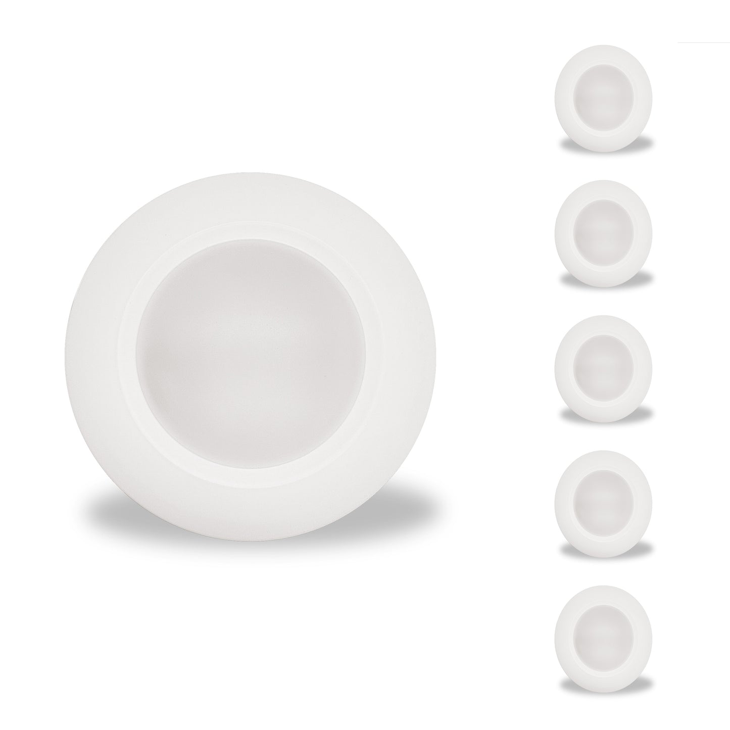 773274 - 6 Watt LED 7" Disc, 3000K, 1100 Lumens, White Finish - 6 Pack