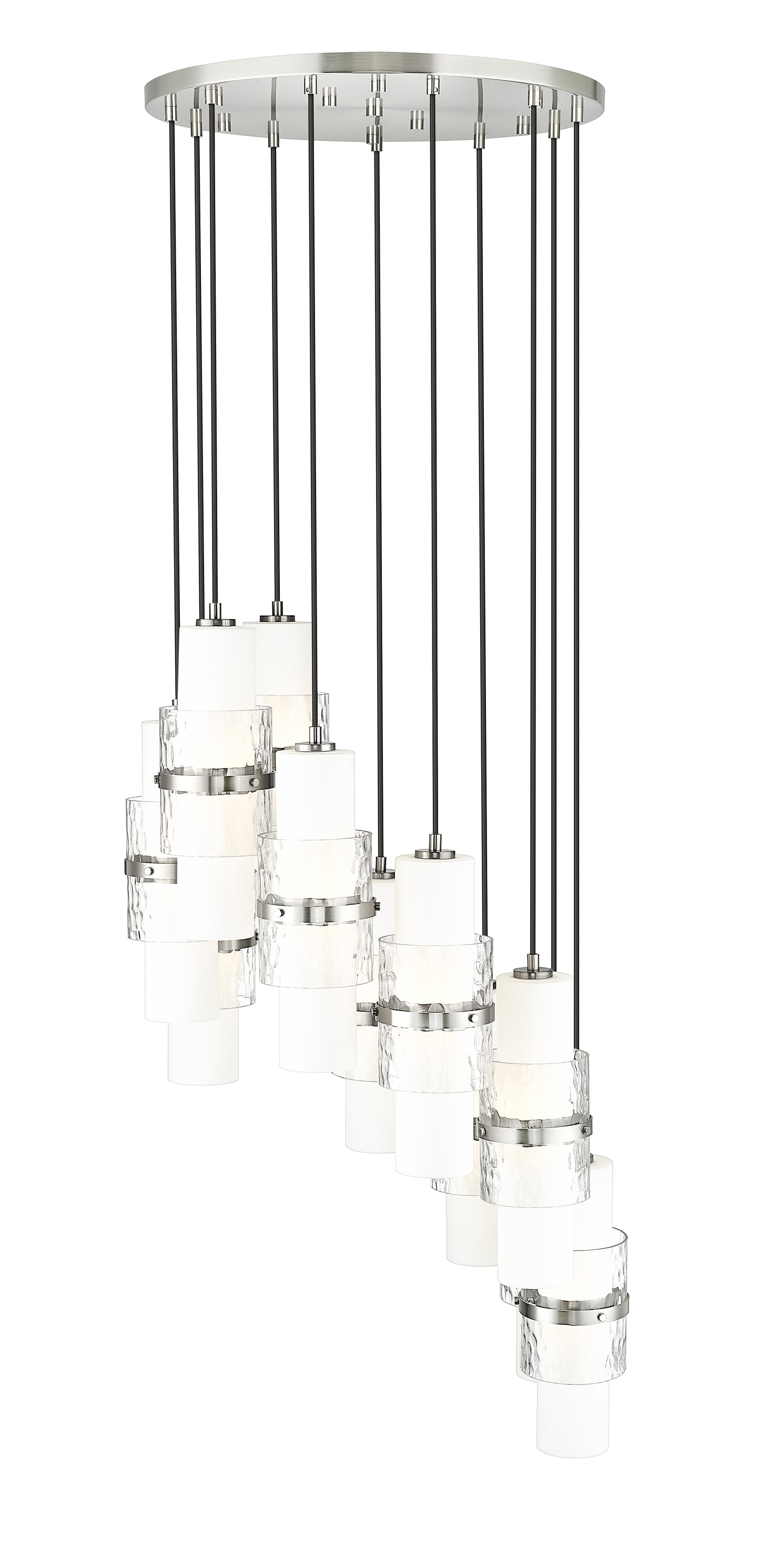 1946P-11R-BN - Cayden 11 Light 24" Chandelier - Brushed Nickel