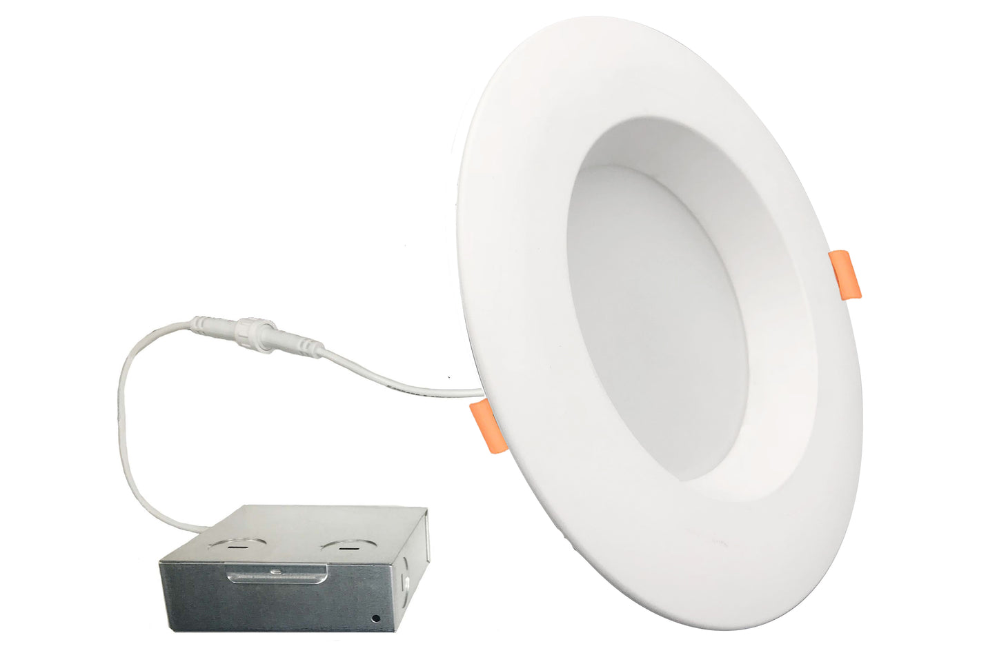 773302 - LED 6" Round Recessed Downlight Fixture with Metal Jbox, 75 Watt Equivalent, 5 CCT - 27/30/35/40/50K