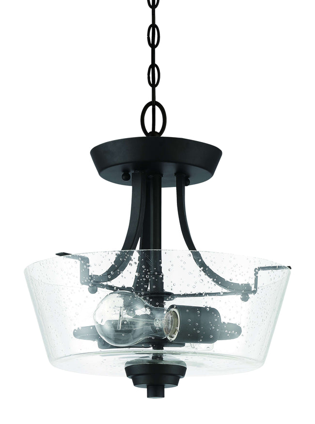 41952-ESP-CS - Grace 2 Light 13" Wide Semi Flush Mount - Espresso