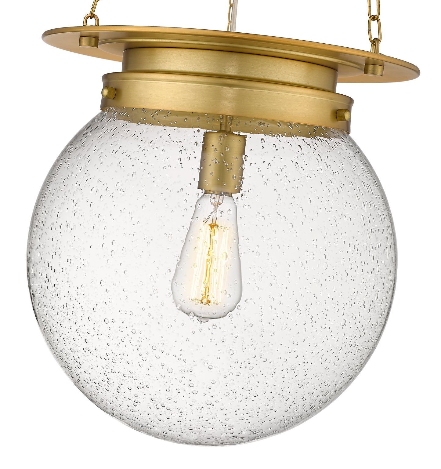 7506P13-HBR - Calhoun 1 Light 13" Pendant - Heritage Brass