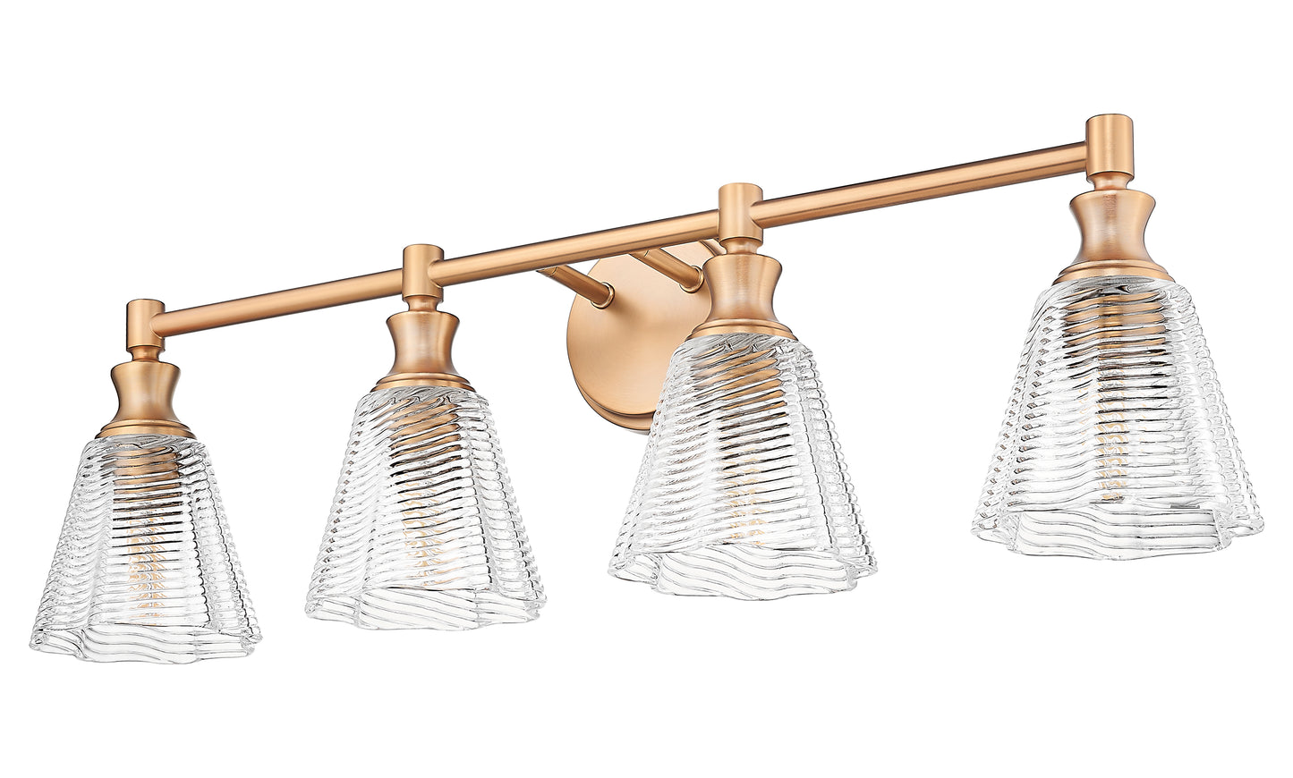 7704-4V-MGLD - Auden 4 Light 32" Vanity - Modern Gold