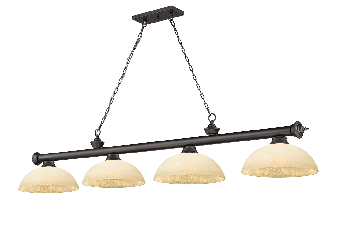 2306-4BRZ-DGM14 - Cordon 4 Light 81" Billiard - Bronze