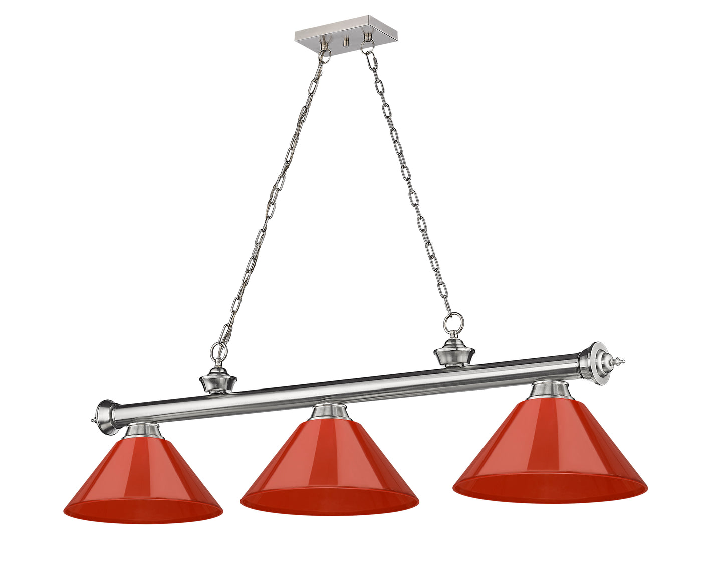 2306-3BN-PRD - Cordon 3 Light 57" Billiard - Brushed Nickel