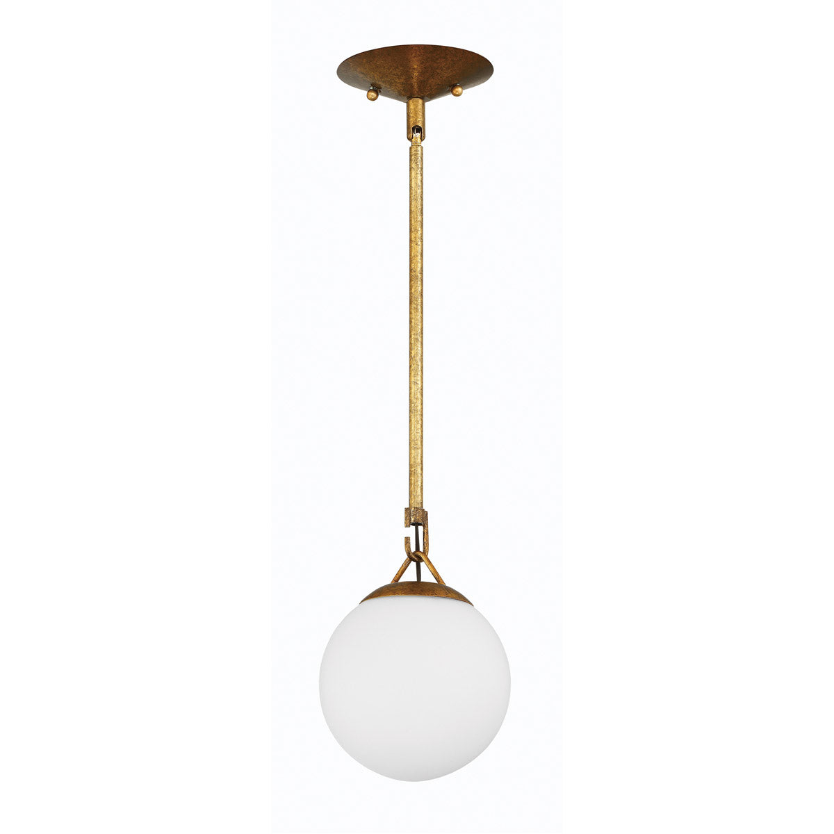 50791-PAB - Orion 1 Light 6" Wide Mini Pendant - Patina Aged Brass