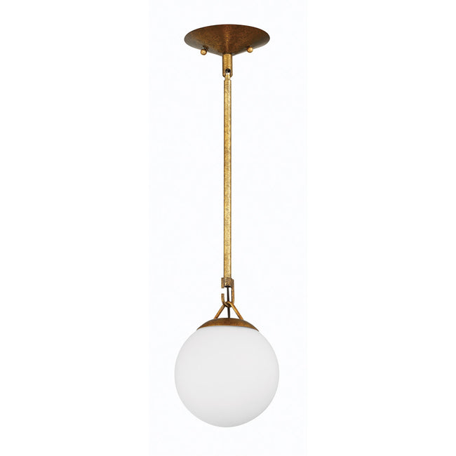 50791-PAB - Orion 1 Light 6" Wide Mini Pendant - Patina Aged Brass
