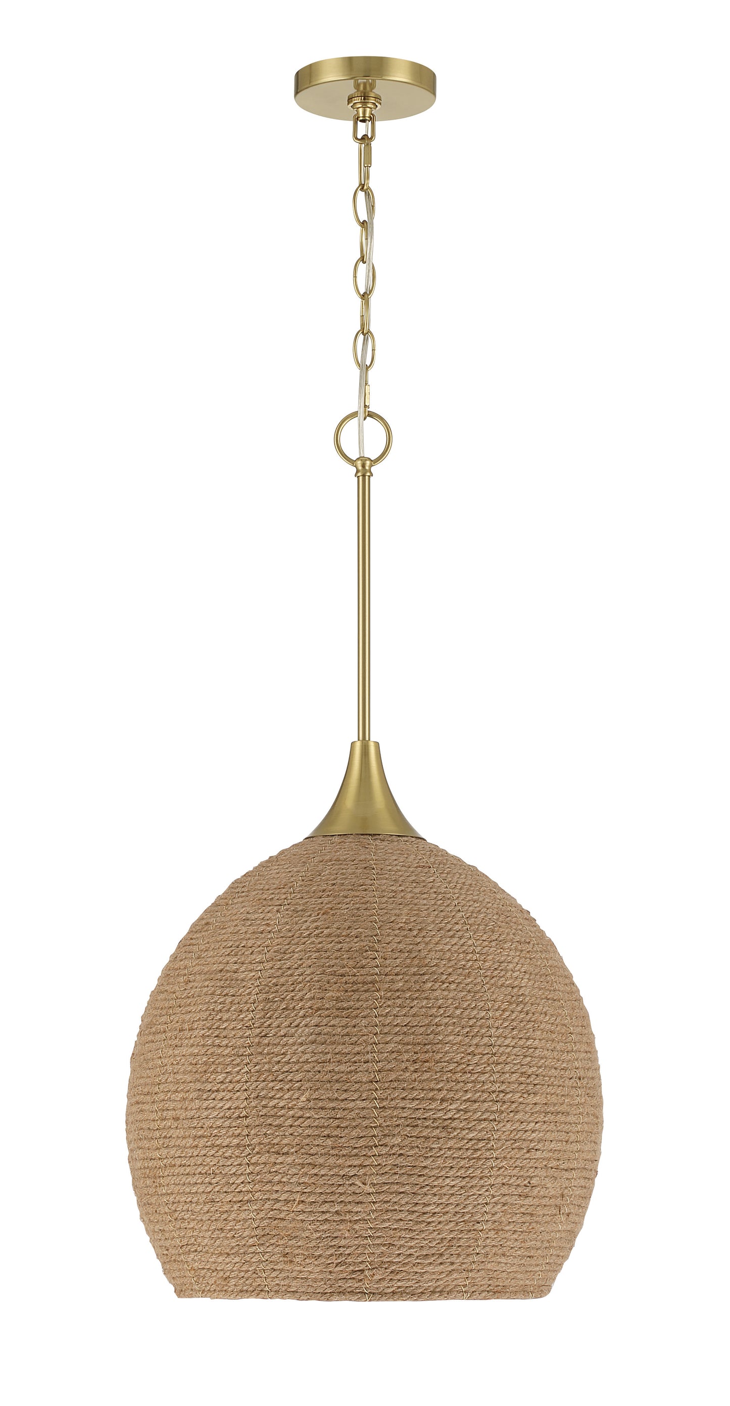 61391-SB - Keira 1 Light 16" Wide Pendant - Satin Brass