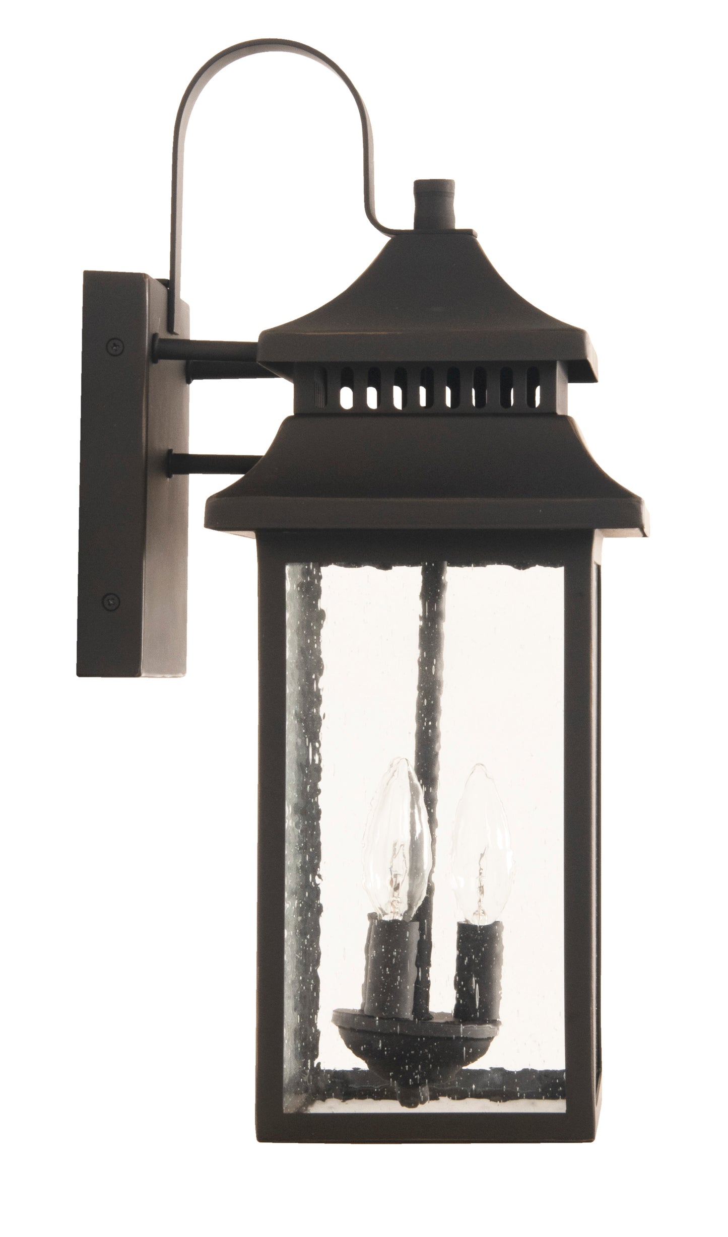 ZA3124-DBG - Crossbend 3 Light 20" High Outdoor Wall Lantern - Dark Bronze Gilded