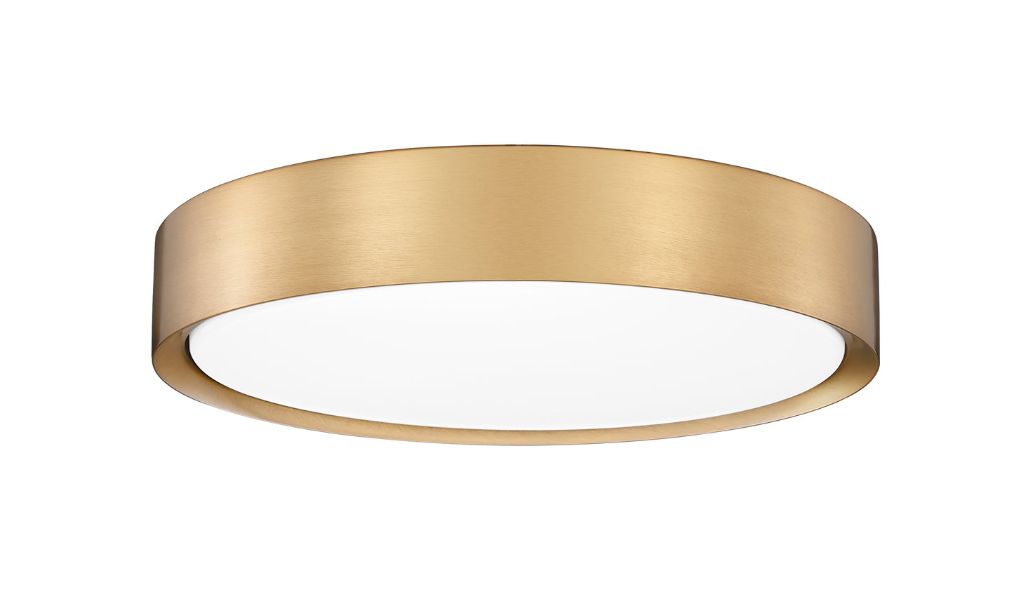 1014F16-MGLD-LED - Kawan 1 Light Flush 16" Mount - Modern Gold