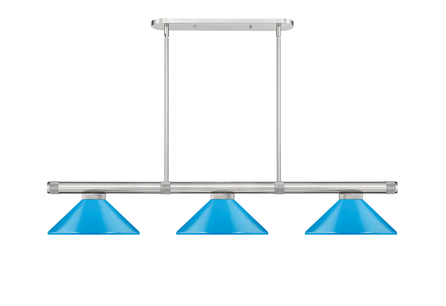 3050-3BN-MEB - Vanguard 3 Light 58" Billiard - Brushed Nickel