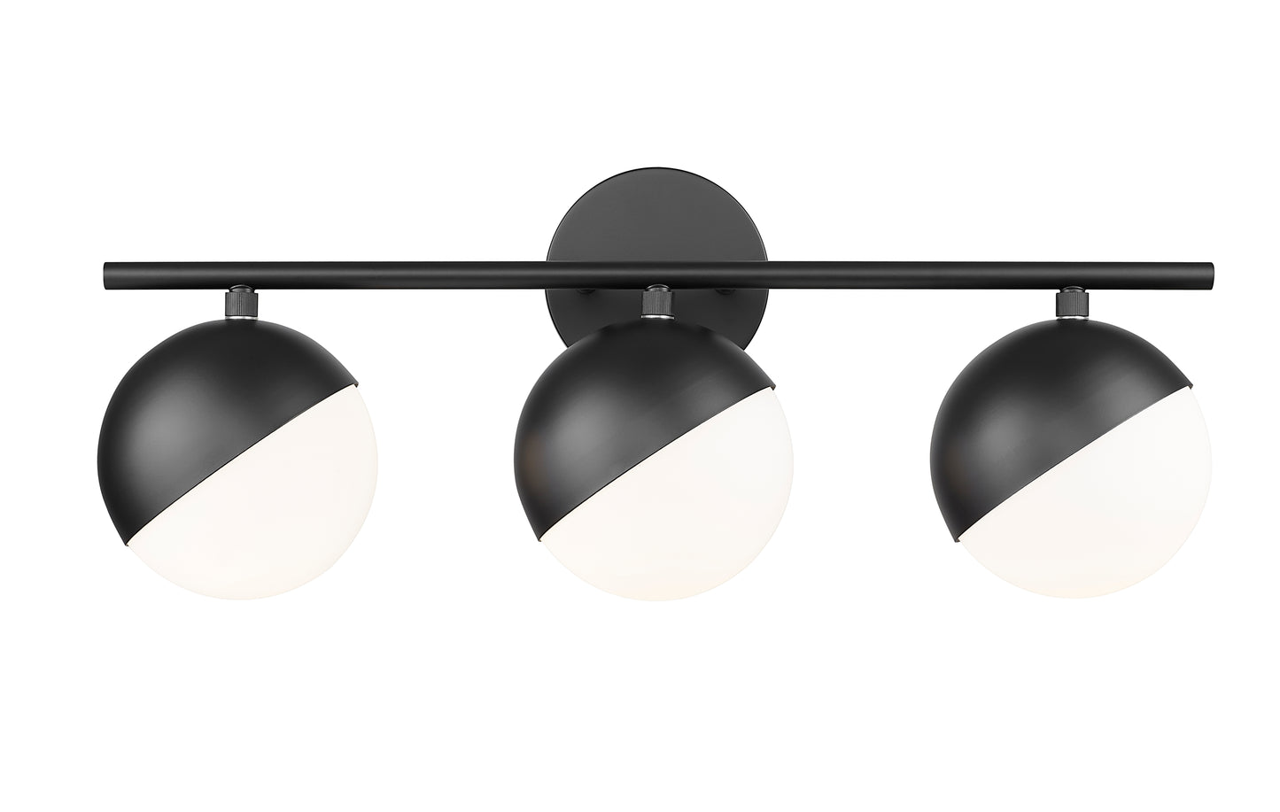 7517-3V-MB - Realm Sphere 3 Light 24" Vanity - Matte Black