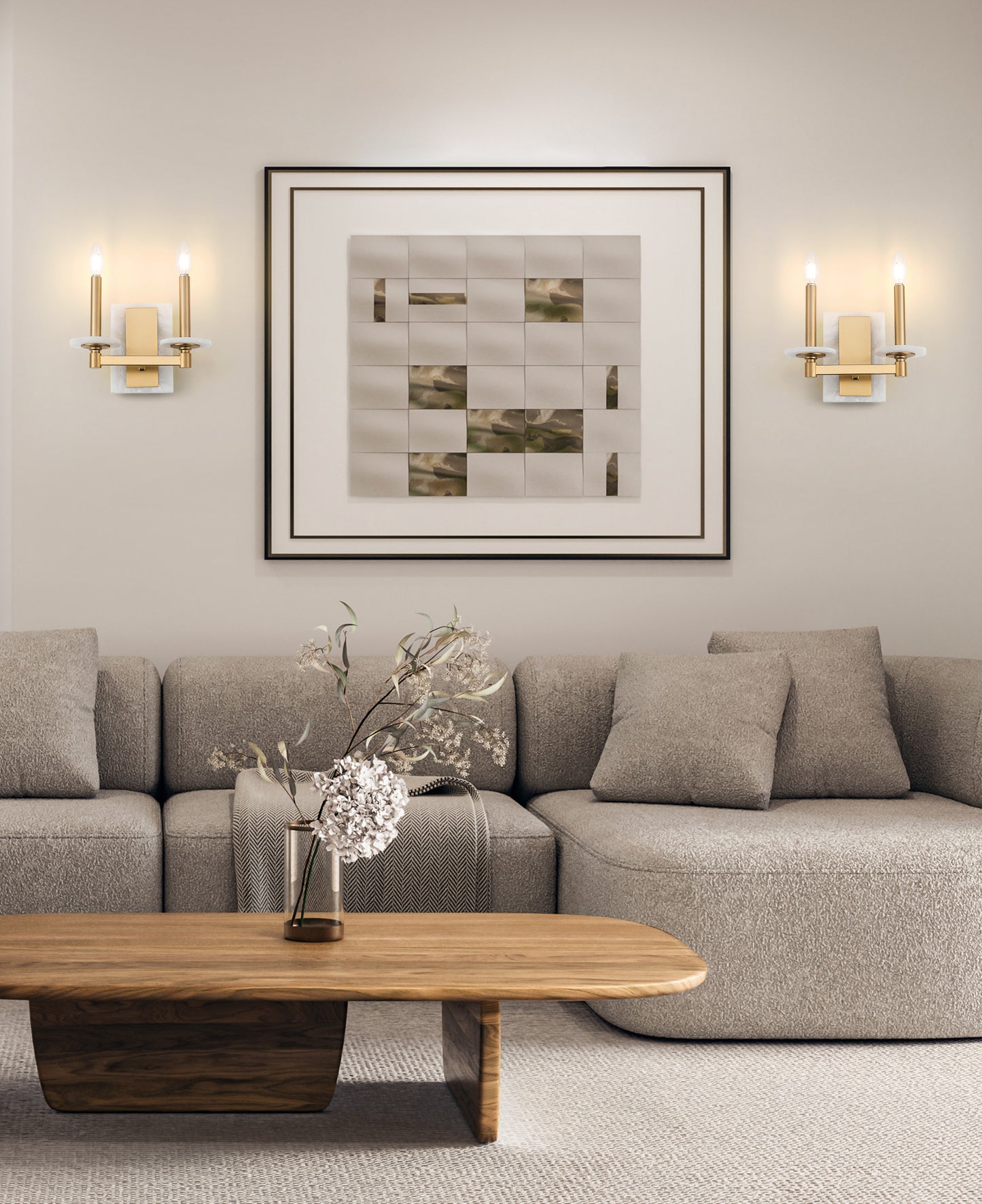 3045-2S-MGLD - Kaden 2 Light Wall 9" Sconce - Modern Gold