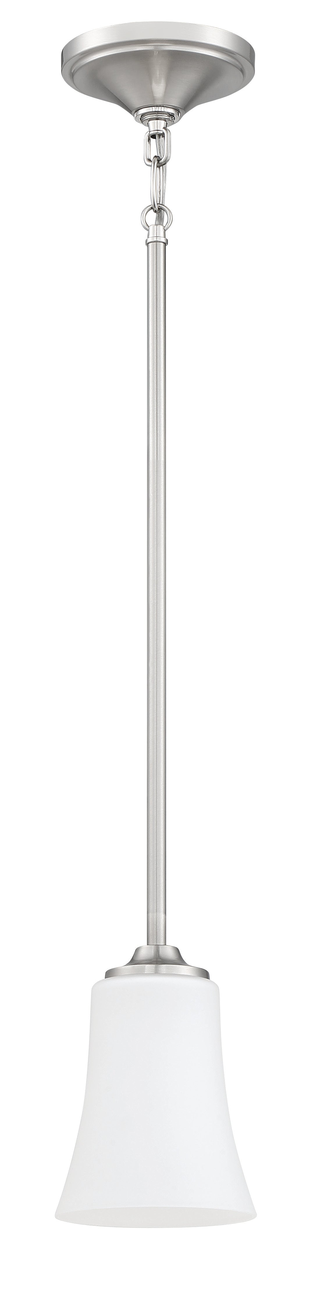 50491-BNK-WG - Gwyneth 1 Light 5.13" Wide Mini Pendant - Brushed Nickel