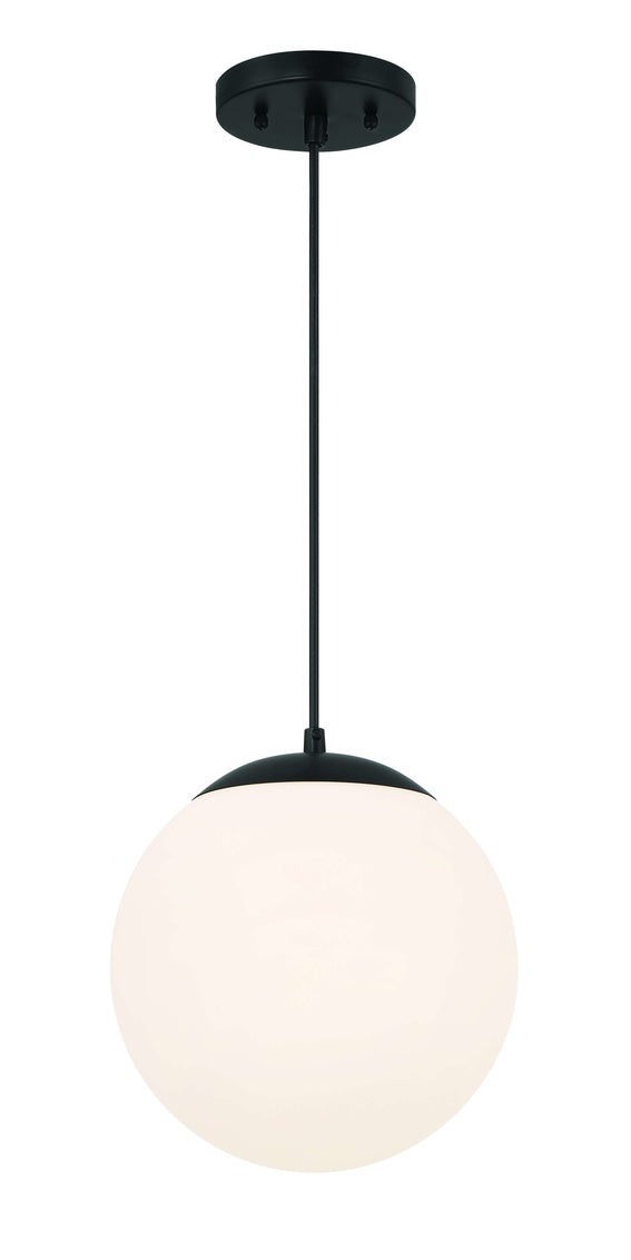 56891-FB-WG - Gaze 1 Light 10" Wide Pendant - Flat Black