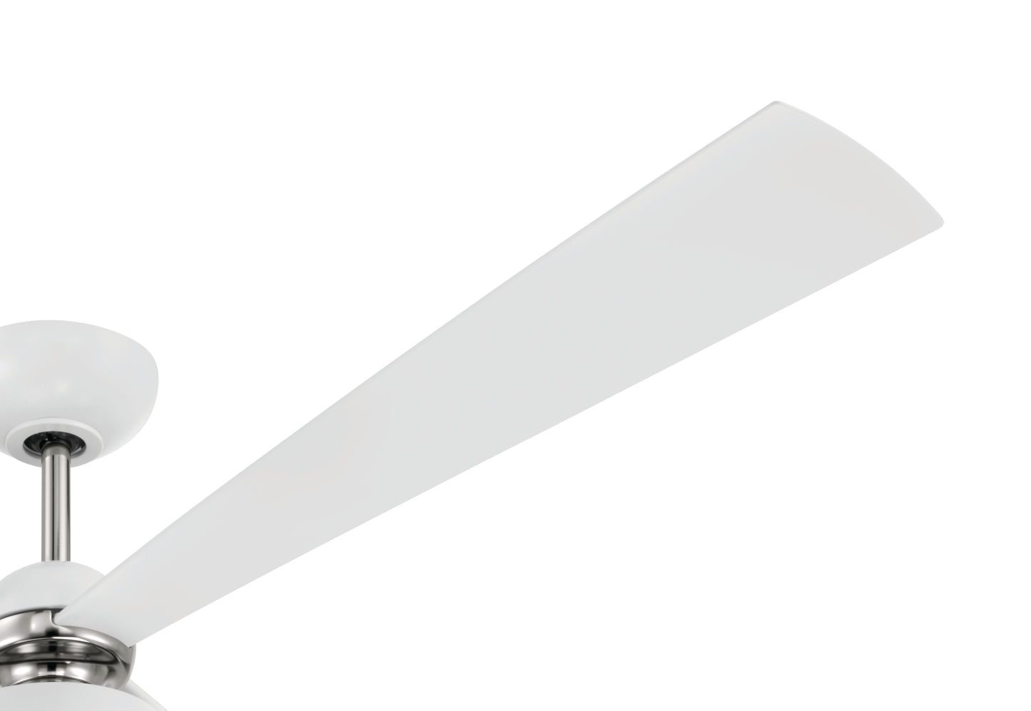 OTT60WPLN3 - Otto 60" 3 Blade Ceiling Fan with Light Kit - White / Polished Nickel