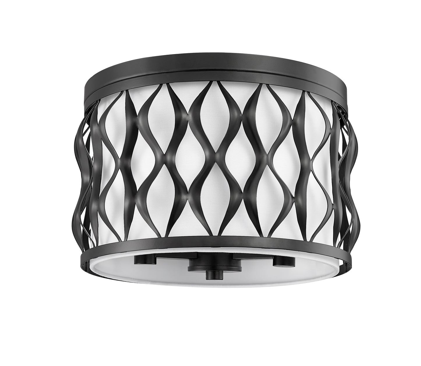 1948F12-MB - Harden 3 Light Flush 12" mount - Matte Black
