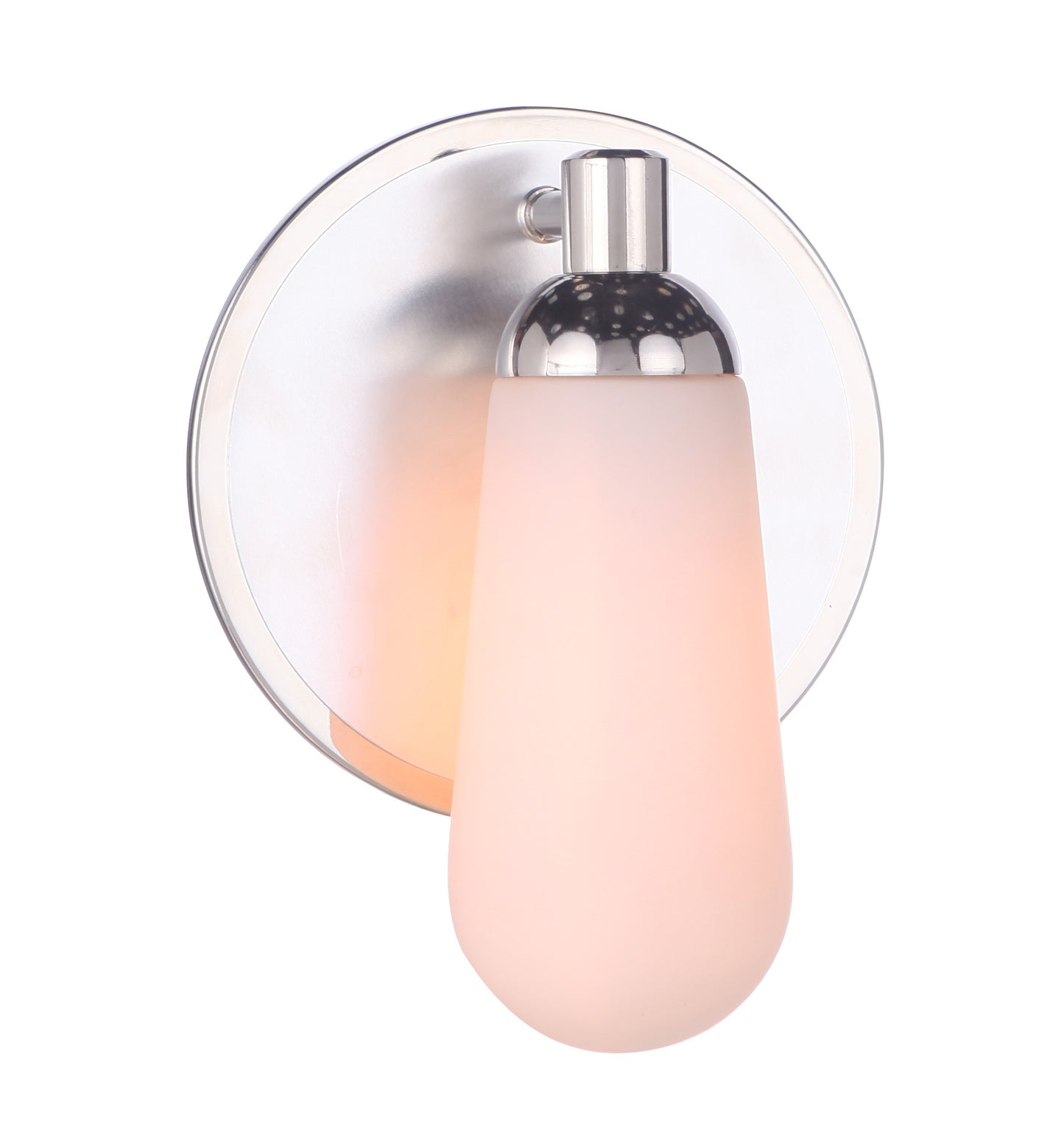 13107BNKPLN1 - Riggs 1 Light 9" High Wall Sconce - Brushed Polished Nickel / Polished Nickel