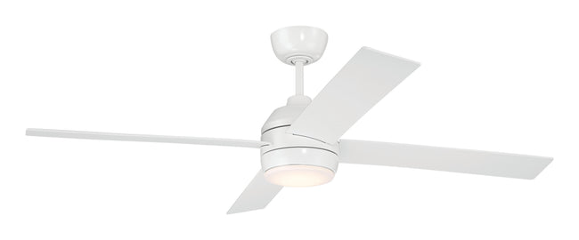 KLS52W4 - Kelsey 52" 4-blade Indoor Ceiling Fan 52" 4 Blade Ceiling Fan with Light Kit - White