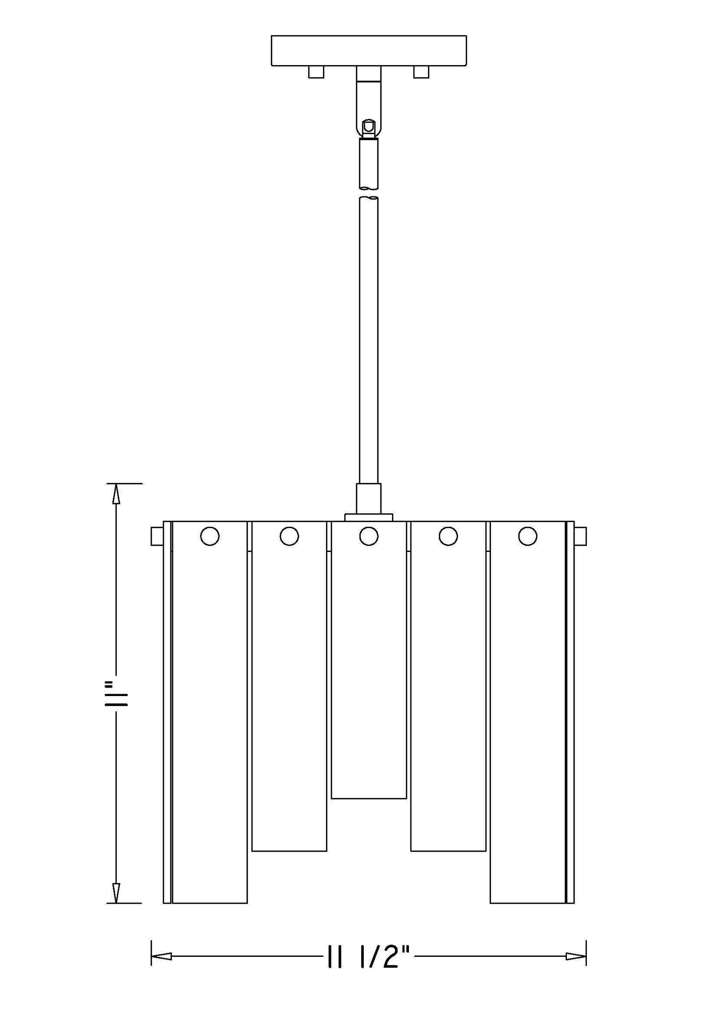 345P12-RB - Viviana 1 Light 12" Pendant - Rubbed Brass