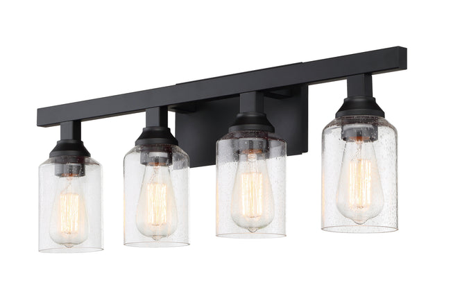 53104-FB - Chicago 4 Light 28" Wide Vanity Light - Flat Black