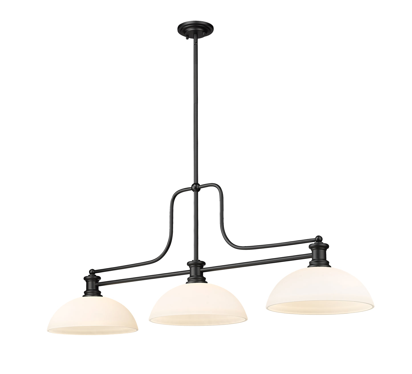 725-3MB-DMO14 - Melange 3 Light 52" Billiard - Matte Black