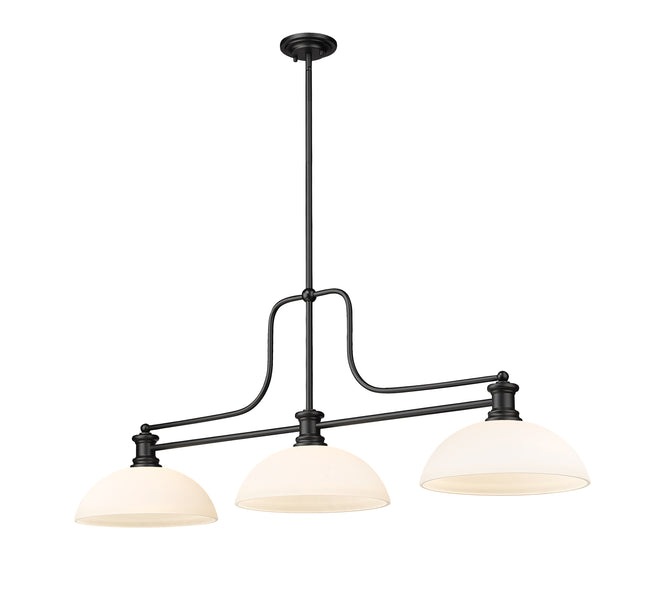 725-3MB-DMO14 - Melange 3 Light 52" Billiard - Matte Black